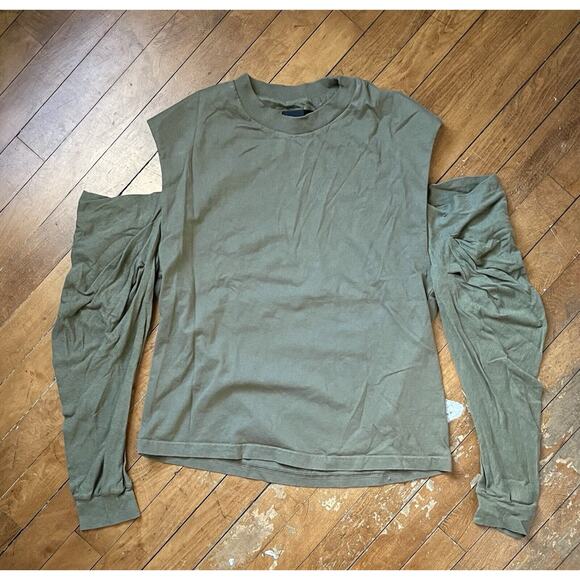 RtA Olive Green Long Sleeve Cold Shoulder Sleeve Women’s Size Small - Picture 1 of 5